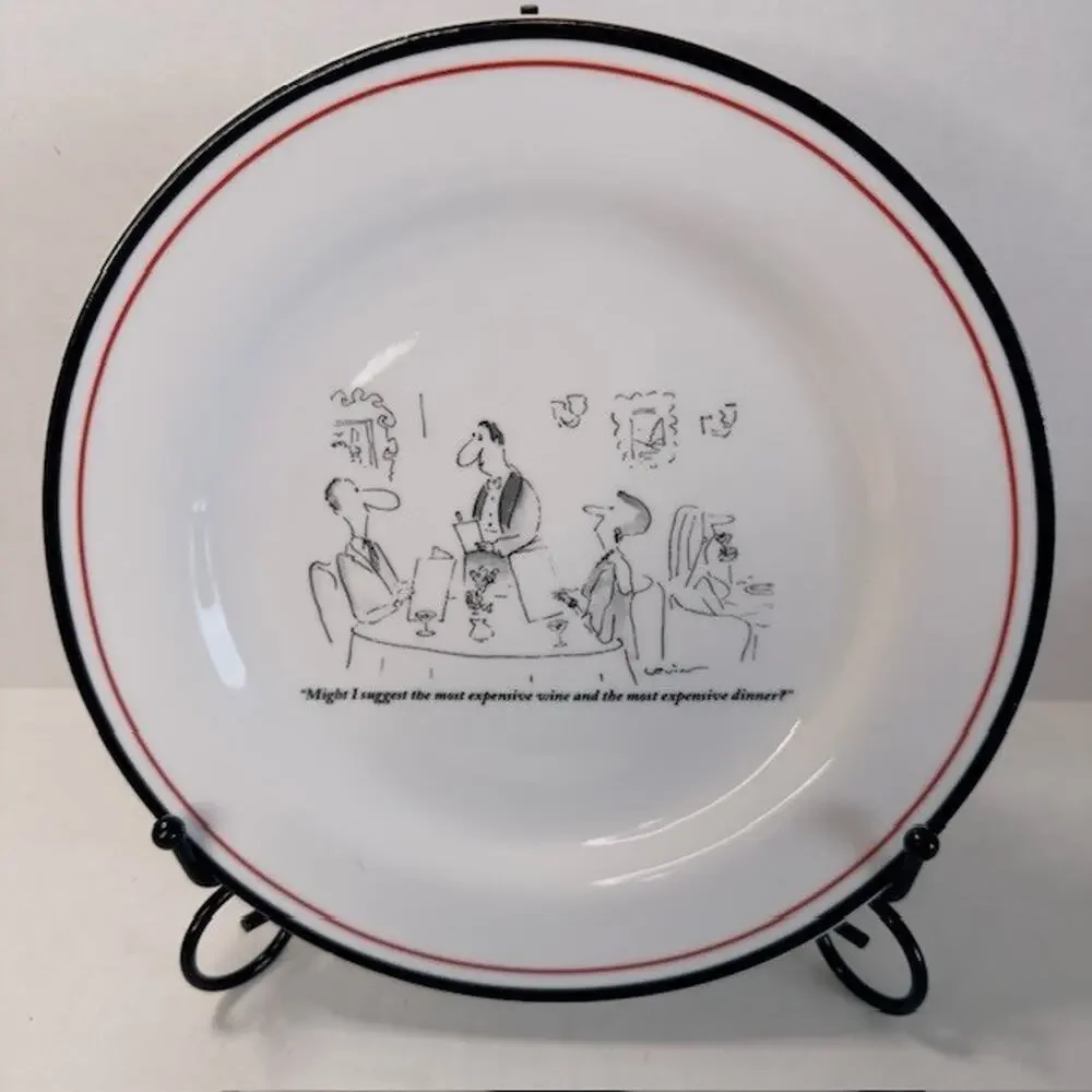 Restoration Hardware, The New Yorker Cheese Plate, 1998 The Cartoon Bank VTG
